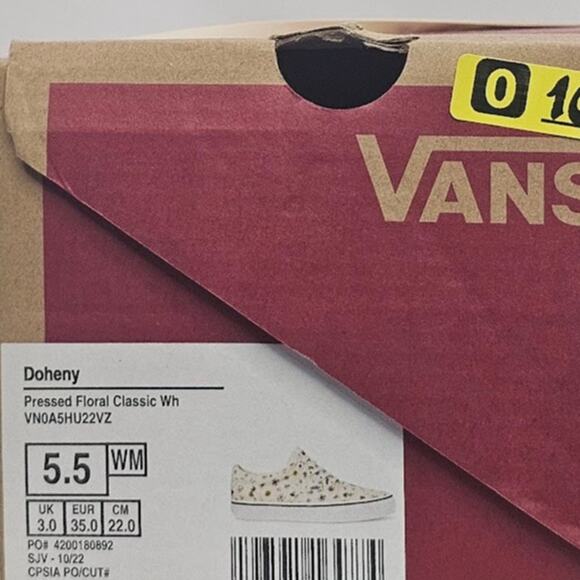 Vans Women's Doheny Classic Sneakers Size 5.5 Floral NWT - Picture 9 of 9